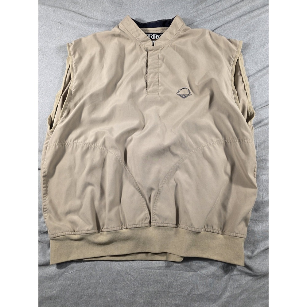 Zero Restriction Golf Pullover Vest XL Windbreaker The Olympic Club 1/4 Snap‎